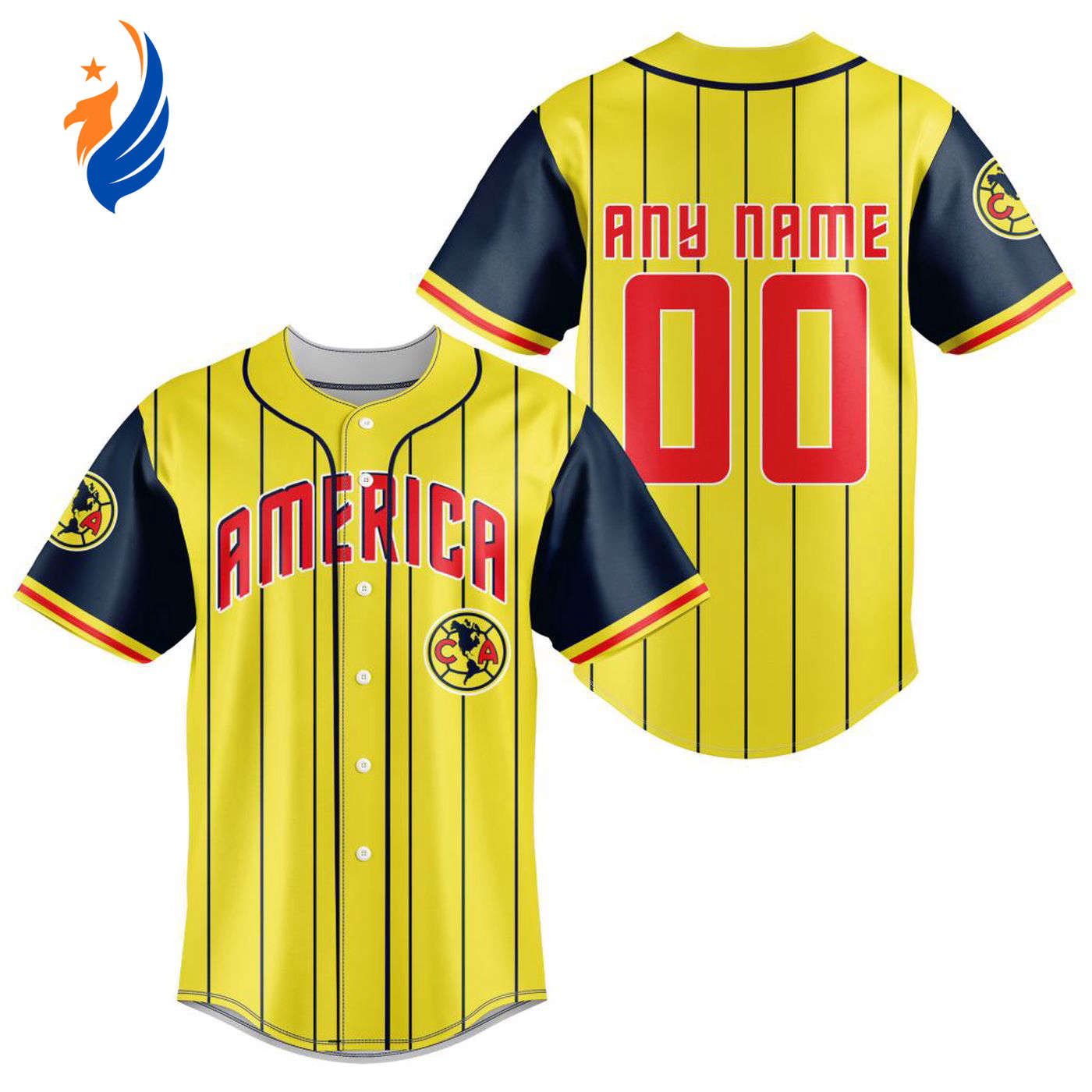 LIGA MX Club America Special Baseball Jersey Gift for Men Women - Bafud baseball jersey product view 1