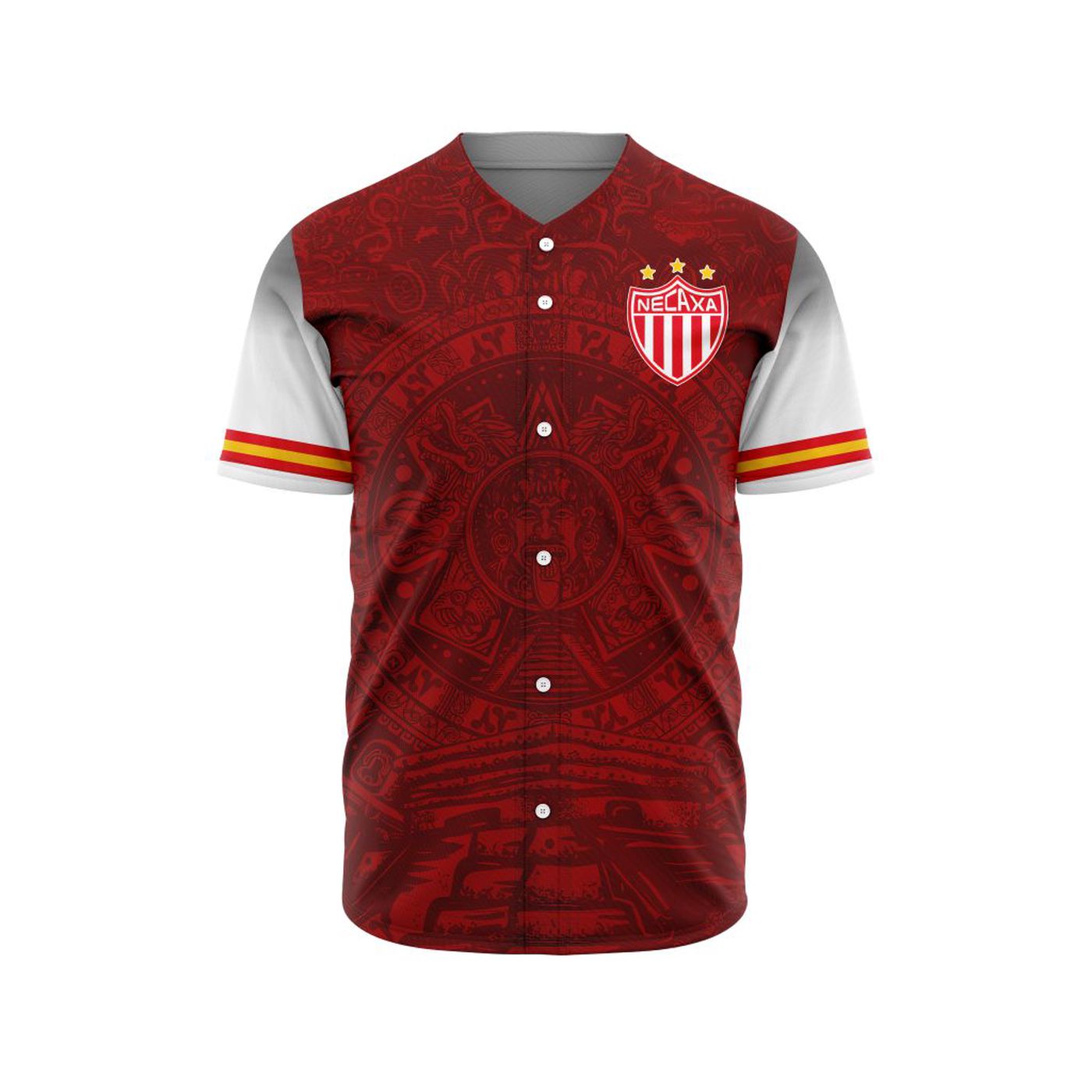 LIGA MX Club Necaxa Special Aztec Design Baseball Jersey Gift for Men Women - Bafud baseball jersey product view 2