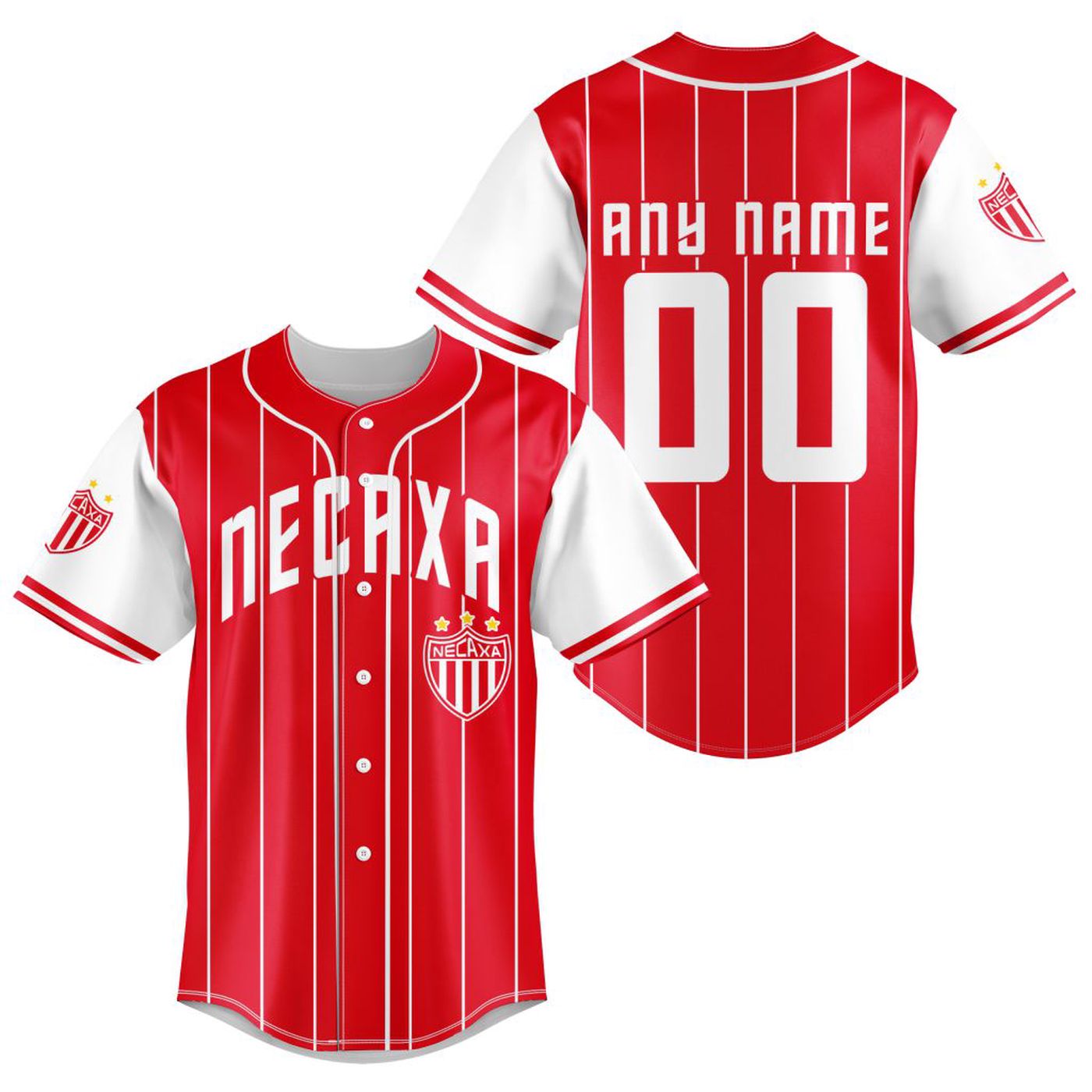 LIGA MX Club Necaxa Special Baseball Jersey Gift for Men Women - Bafud baseball jersey product view 2