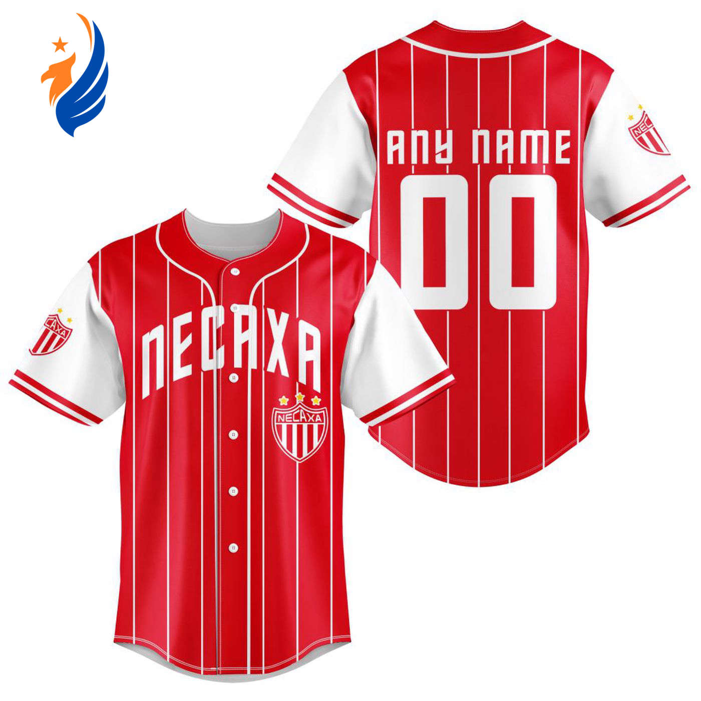LIGA MX Club Necaxa Special Baseball Jersey Gift for Men Women - Bafud baseball jersey product view 1