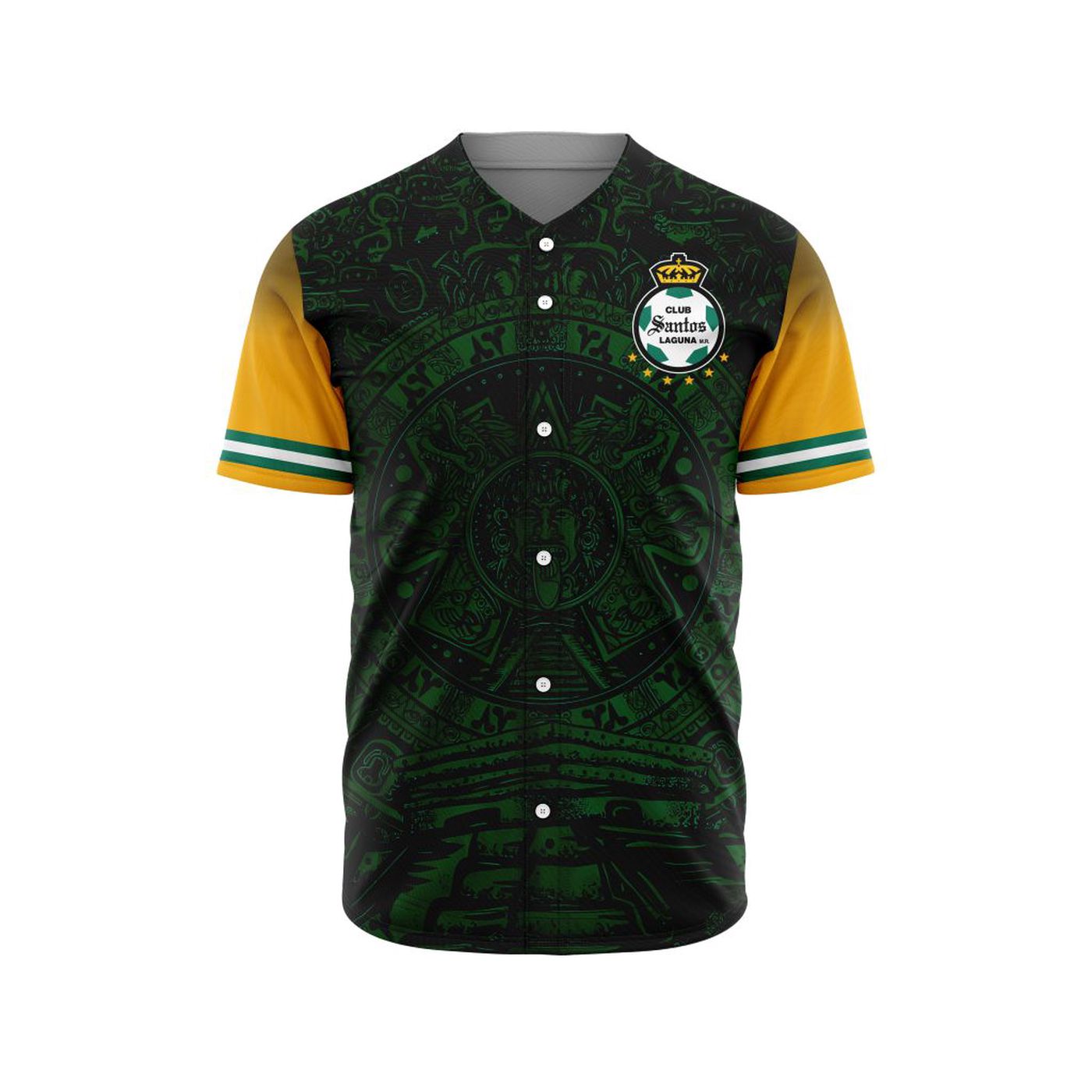 LIGA MX Club Santos Laguna Special Aztec Design Baseball Jersey Gift for Men Women - Bafud baseball jersey product view 2
