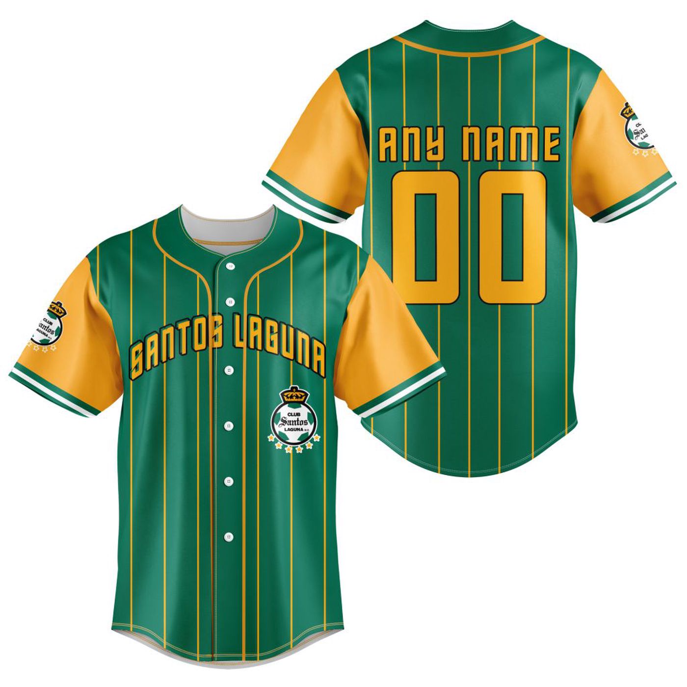 LIGA MX Club Santos Laguna Special Baseball Jersey Gift for Men Women - Bafud baseball jersey product view 2