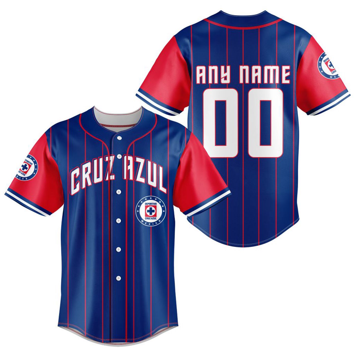LIGA MX Cruz Azul Special Baseball Jersey Gift for Men Women - Bafud baseball jersey product view 2