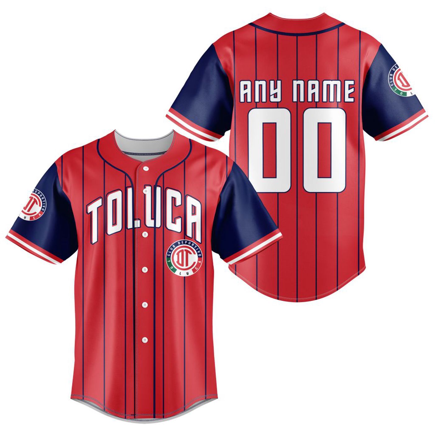 LIGA MX Deportivo Toluca Special Baseball Jersey Gift for Men Women - Bafud baseball jersey product view 2