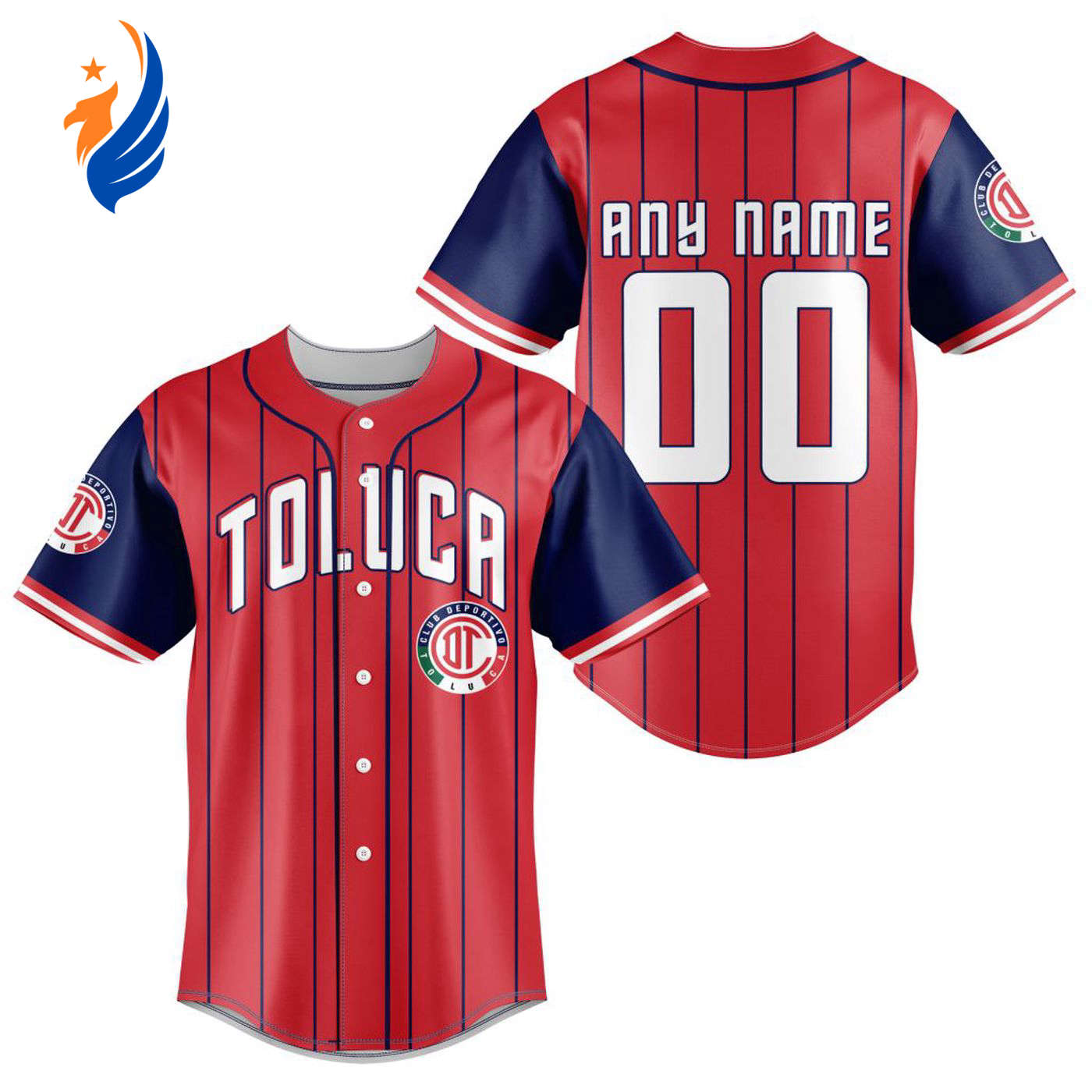 LIGA MX Deportivo Toluca Special Baseball Jersey Gift for Men Women - Bafud baseball jersey product view 1
