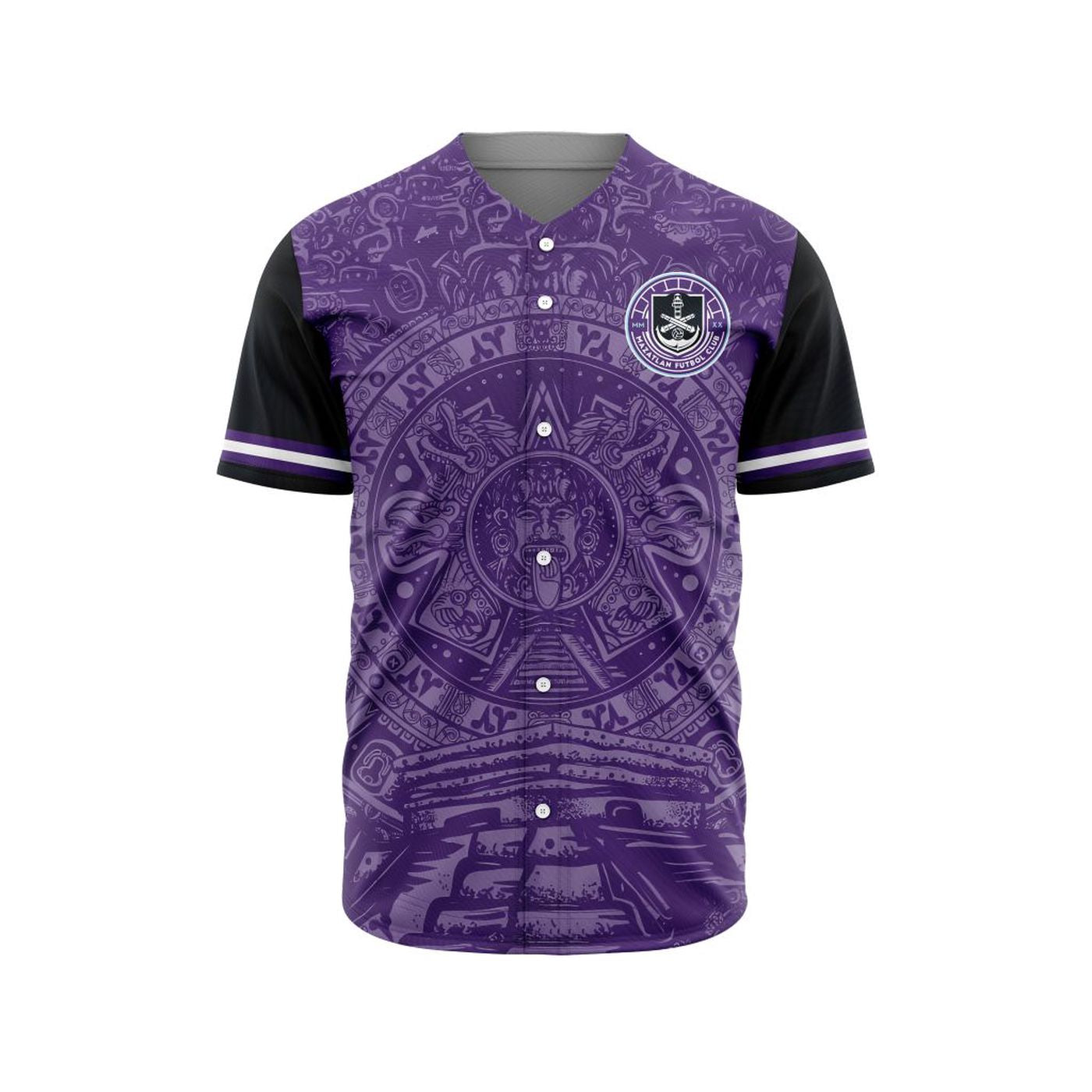 LIGA MX Mazatlan F.C Special Aztec Design Baseball Jersey Gift for Men Women - Bafud baseball jersey product view 2