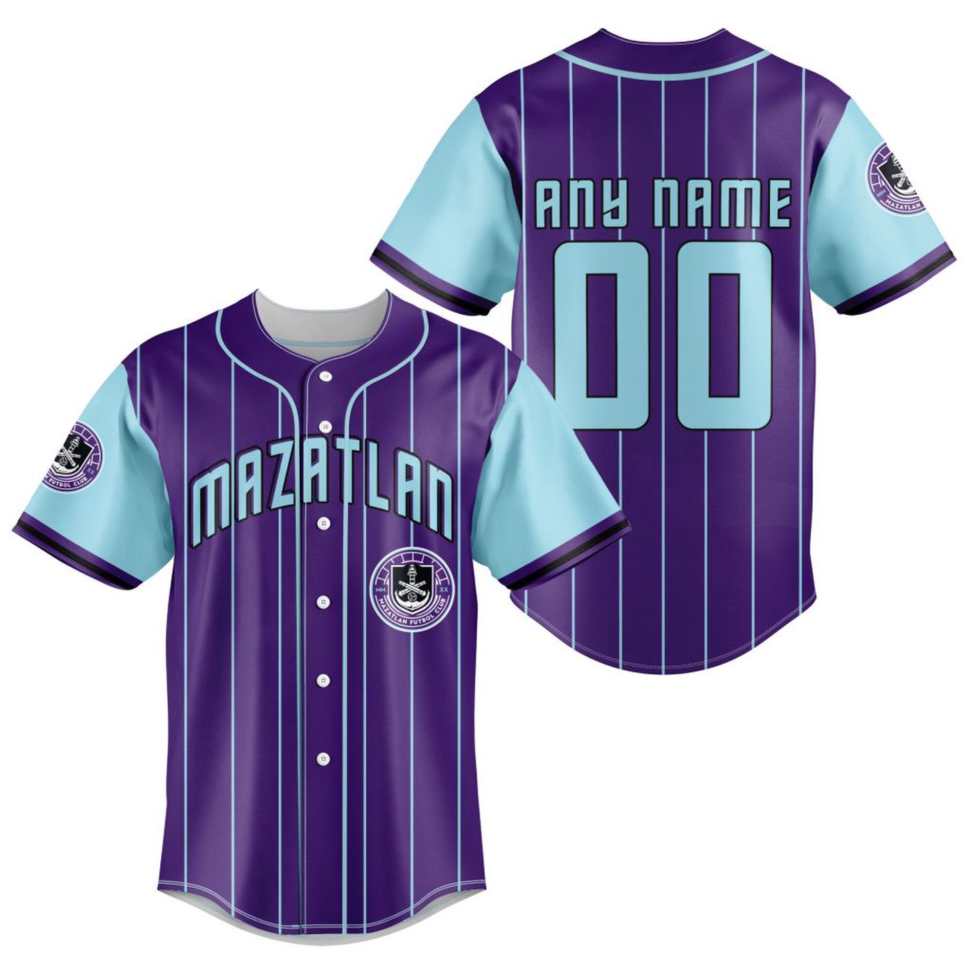 LIGA MX Mazatlan F.C Special Baseball Jersey Gift for Men Women - Bafud baseball jersey product view 2