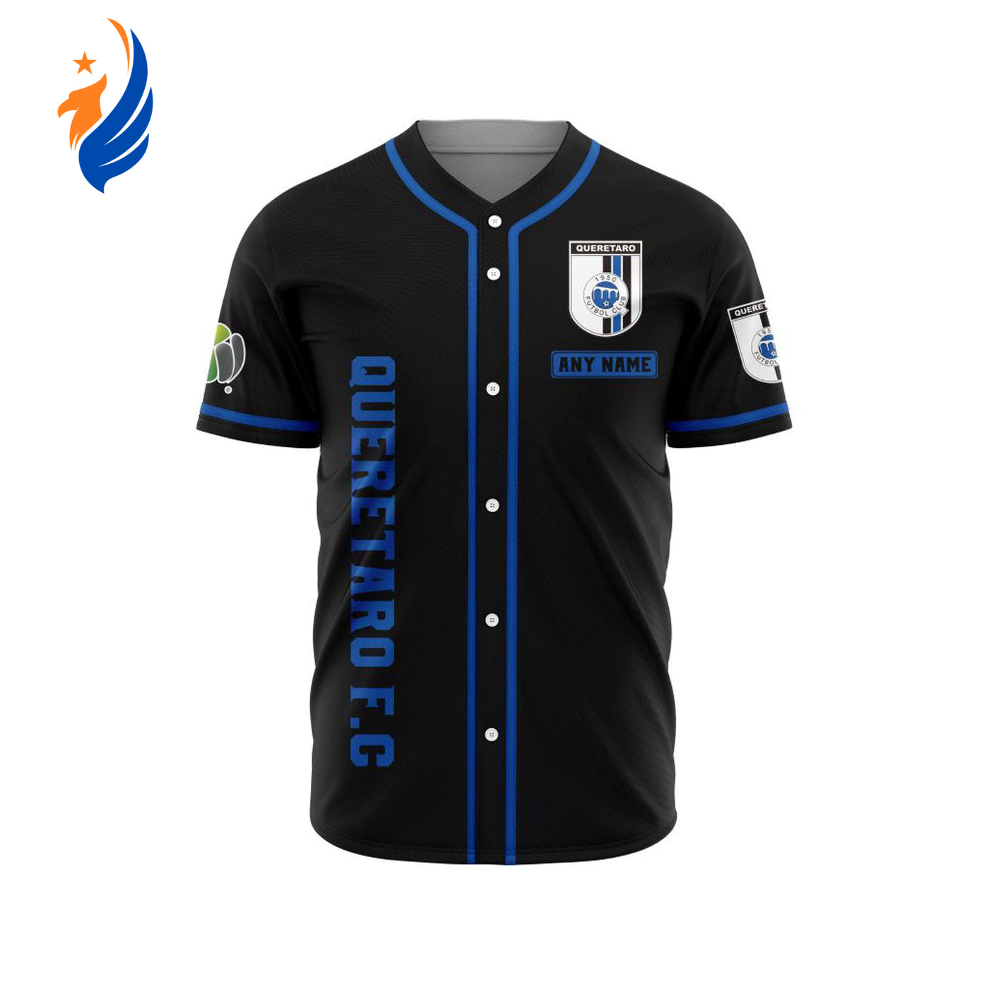 LIGA MX Queretaro F.C Personalized Name Baseball Jersey Gift for Men Women - Bafud baseball jersey product view 1
