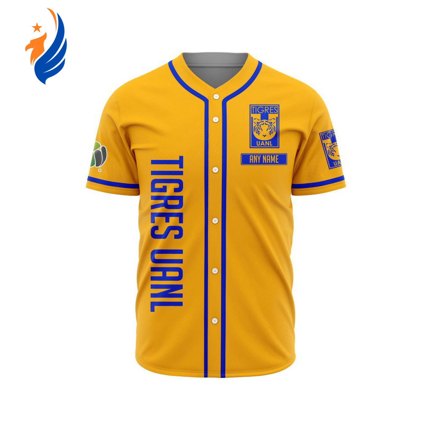 LIGA MX Tigres UANL Personalized Name Baseball Jersey Gift for Men Women - Bafud baseball jersey product view 1