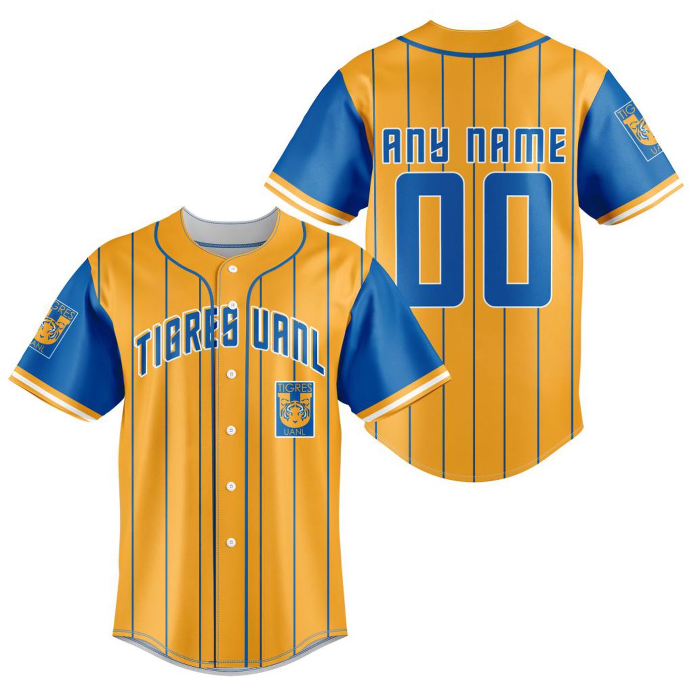LIGA MX Tigres UANL Special Baseball Jersey Gift for Men Women - Bafud baseball jersey product view 2