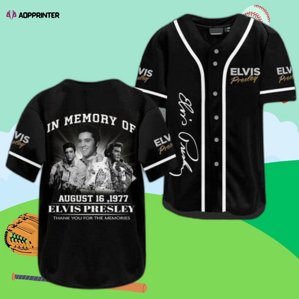 Limited Edition Vintage Elvis Presley Baseball Jersey – Retro Design baseball jersey product view 1