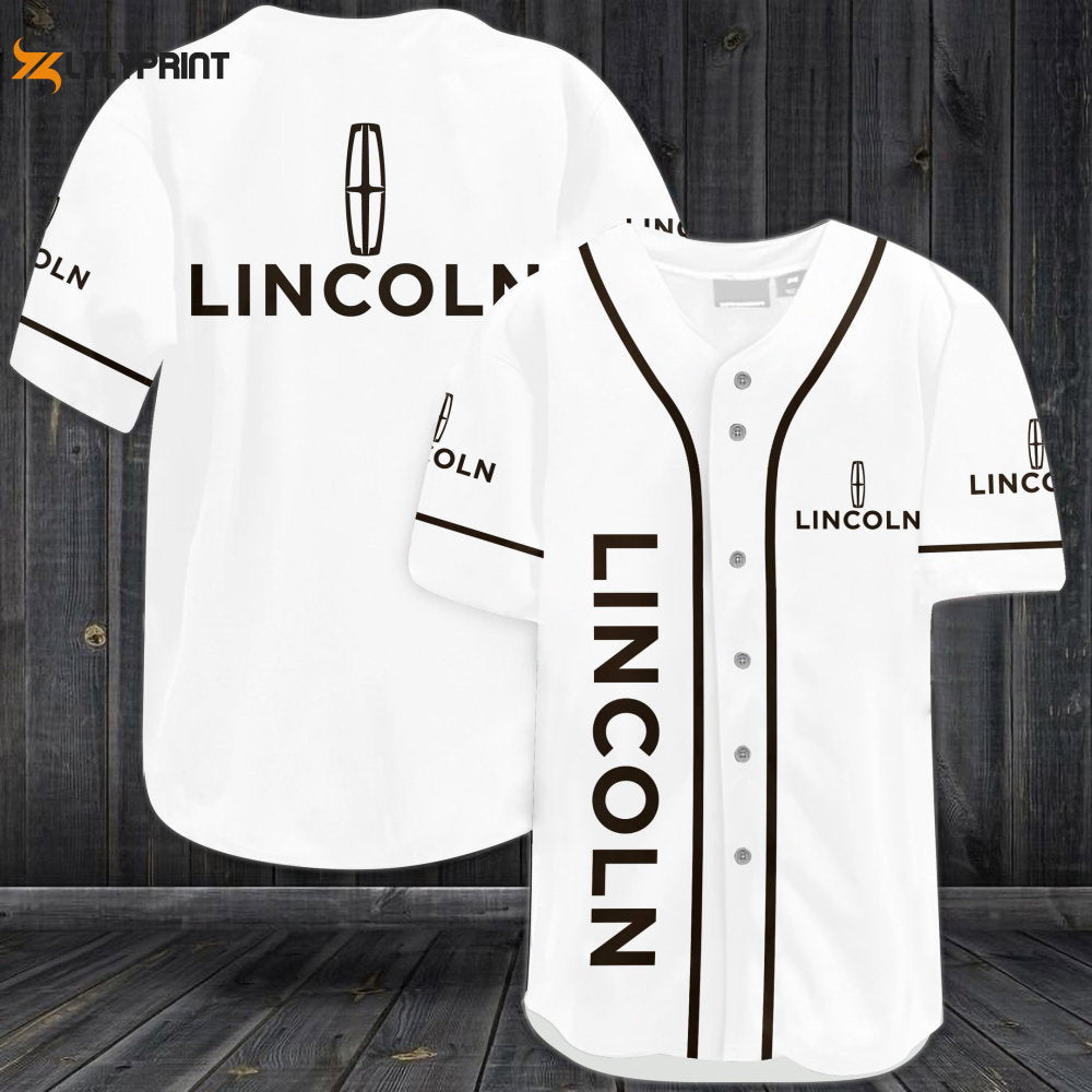 Lincoln Car Baseball Jersey - lylyprint.com baseball jersey product view 1