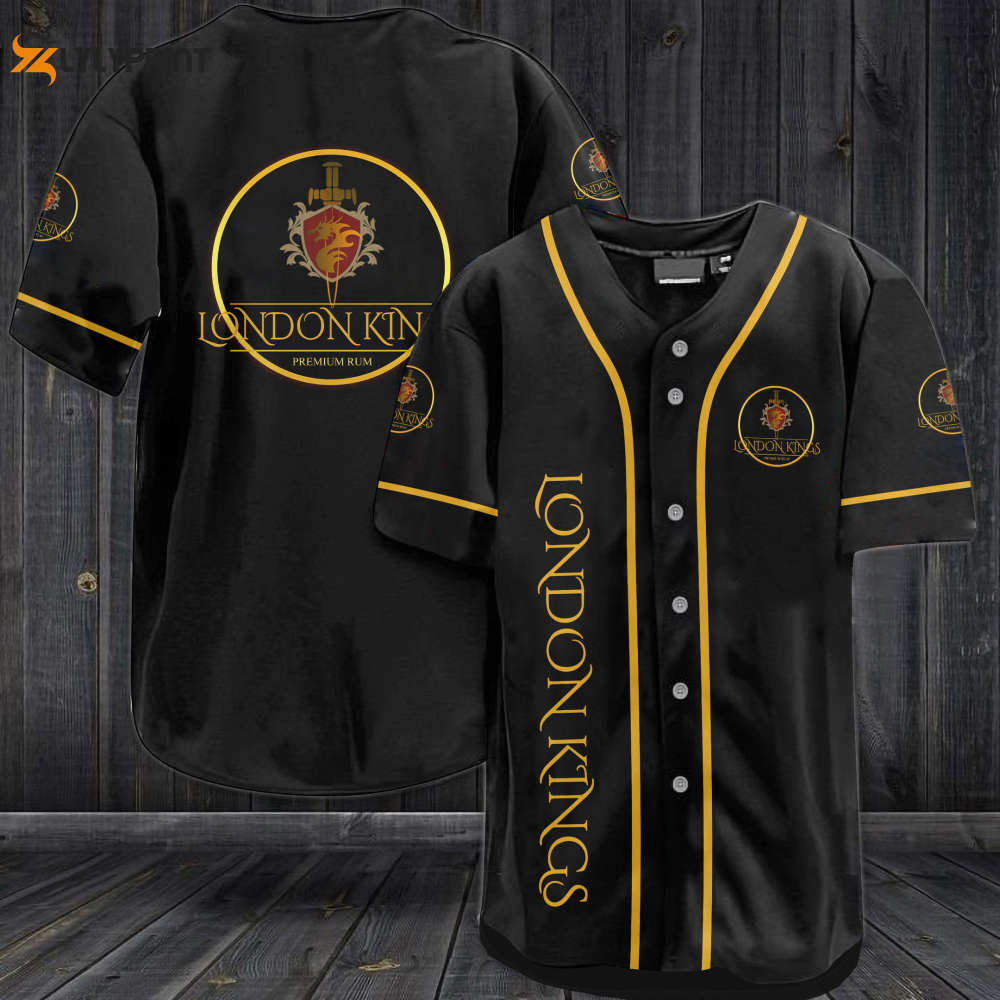 London Kings Premium Rum Baseball Jersey - lylyprint.com baseball jersey product view 1