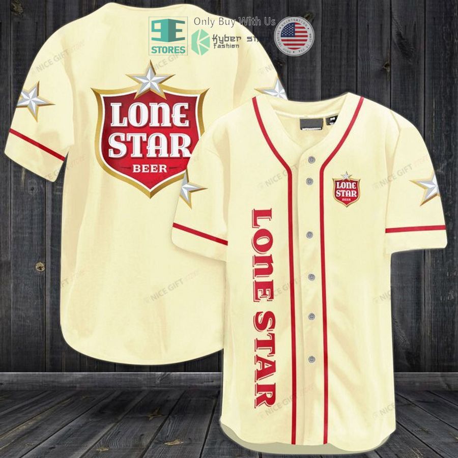 BEST Lone Star Beer logo Baseball Jersey baseball jersey product view 1