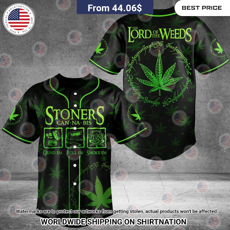 Lord Of The Weeds Stoners Baseball Jersey baseball jersey product view 1