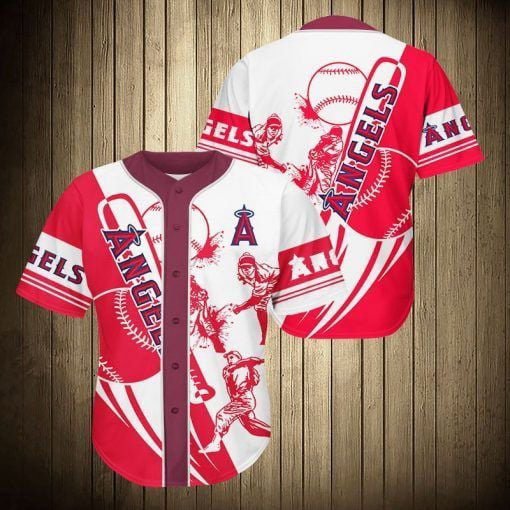 Los Angeles Angels Baseball Jersey BJ0003 - lylyprint.com baseball jersey product view 2