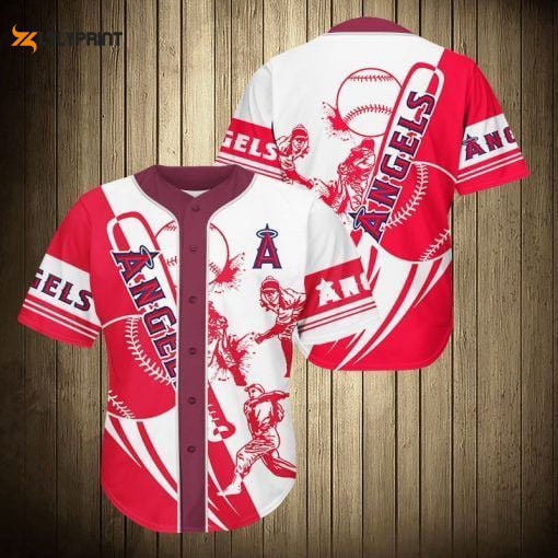 Los Angeles Angels Baseball Jersey BJ0003 - lylyprint.com baseball jersey product view 1
