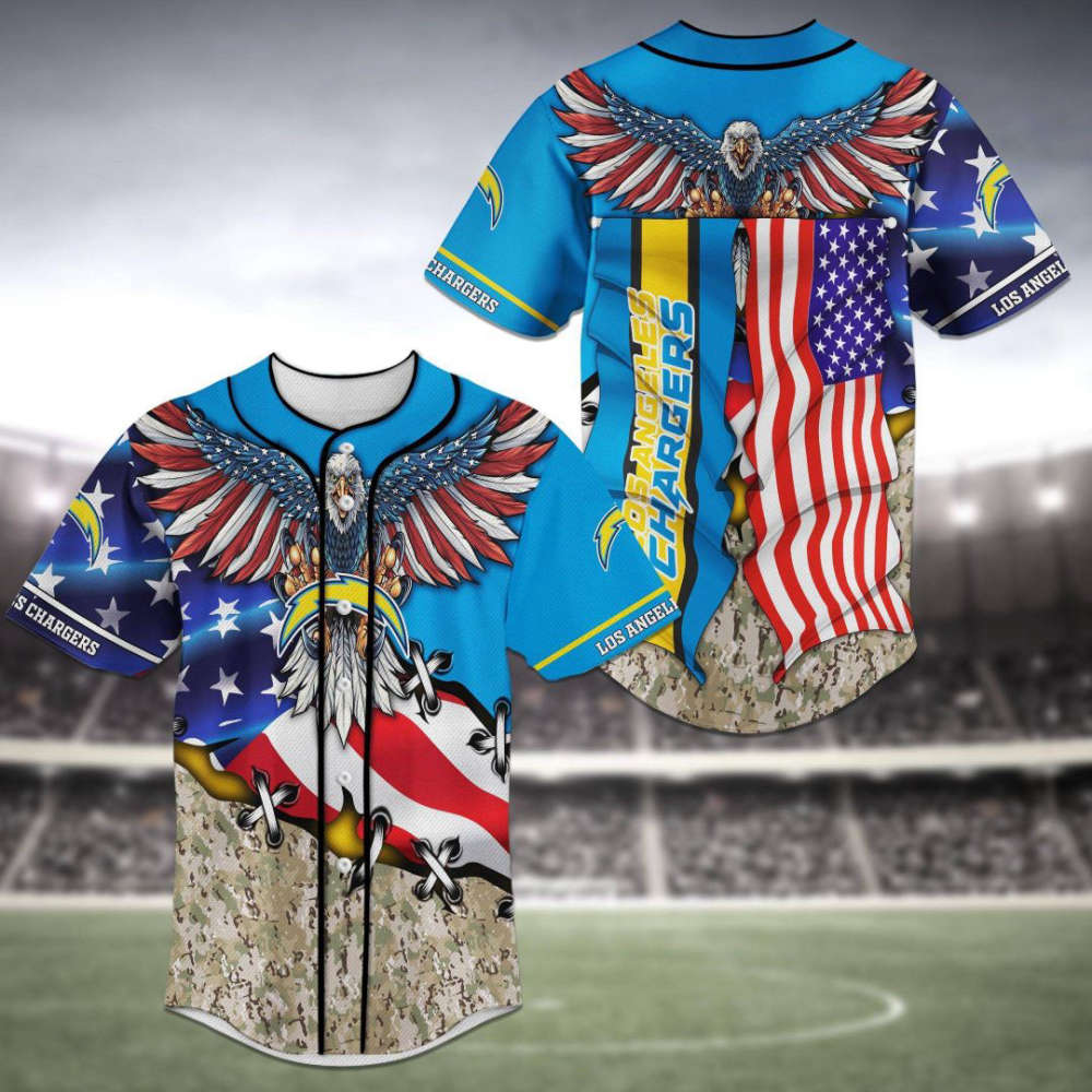 Los Angeles Chargers Baseball Jersey: Authentic Team Gear for Die-Hard Fans - lylyprint.com baseball jersey product view 2