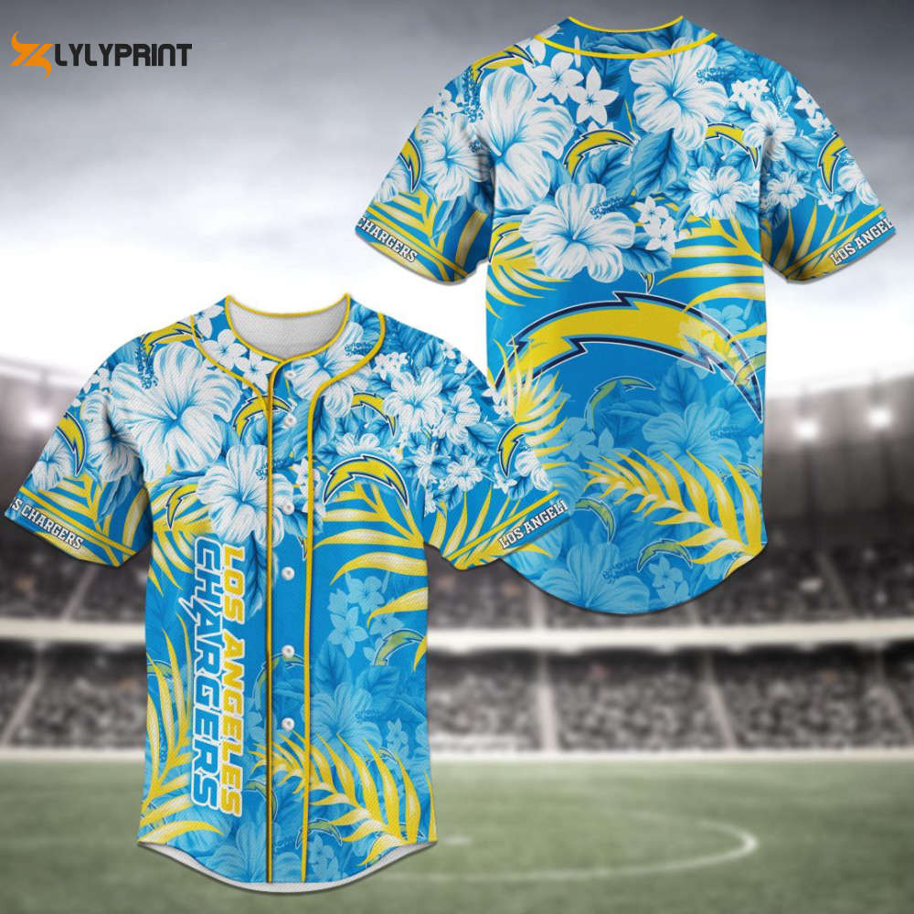 Los Angeles Chargers Baseball Jersey Personalized 2023 BJ0212 - lylyprint.com baseball jersey product view 1