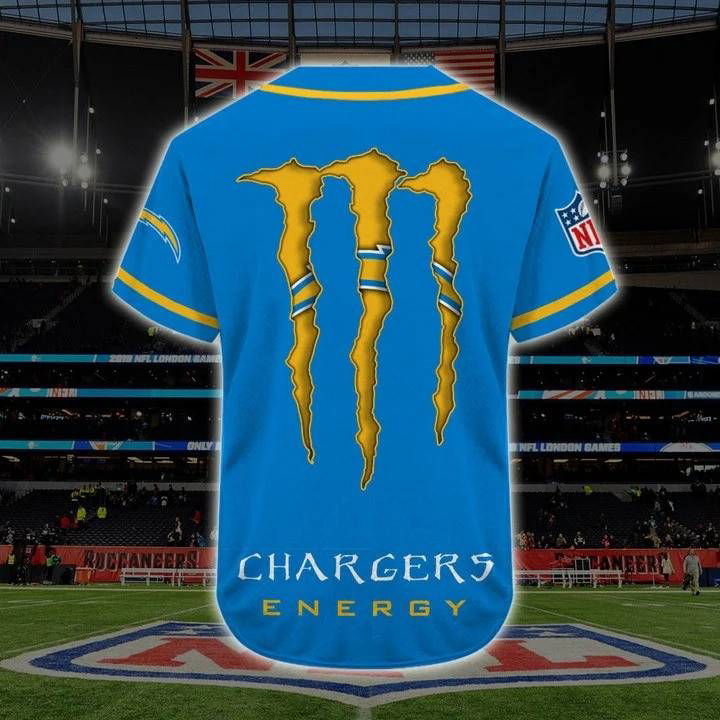 Los Angeles Chargers Personalized Baseball Jersey Fan Gifts - lylyprint.com baseball jersey product view 3