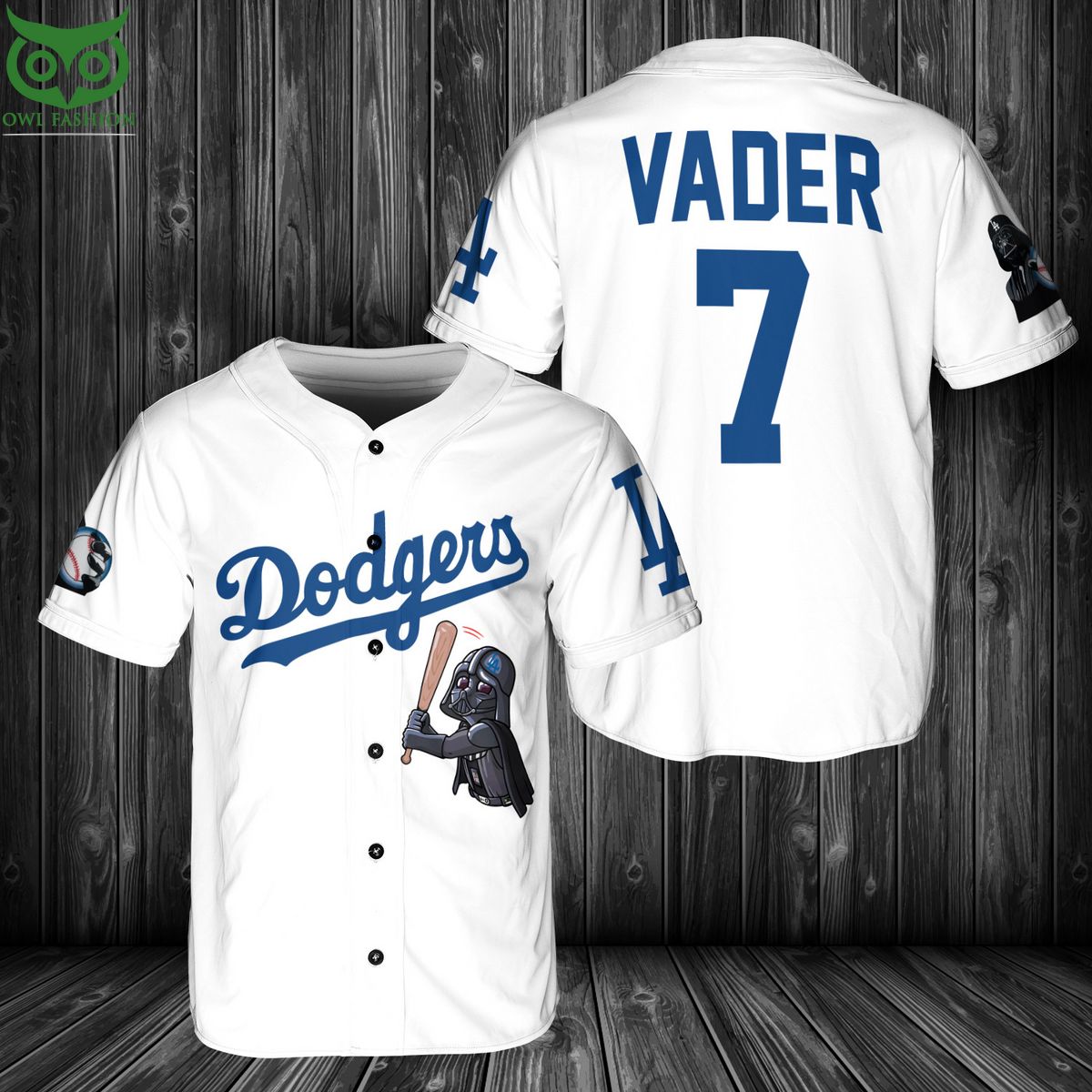 Los Angeles Dodgers Darth Vader Baseball Jersey baseball jersey product view 1