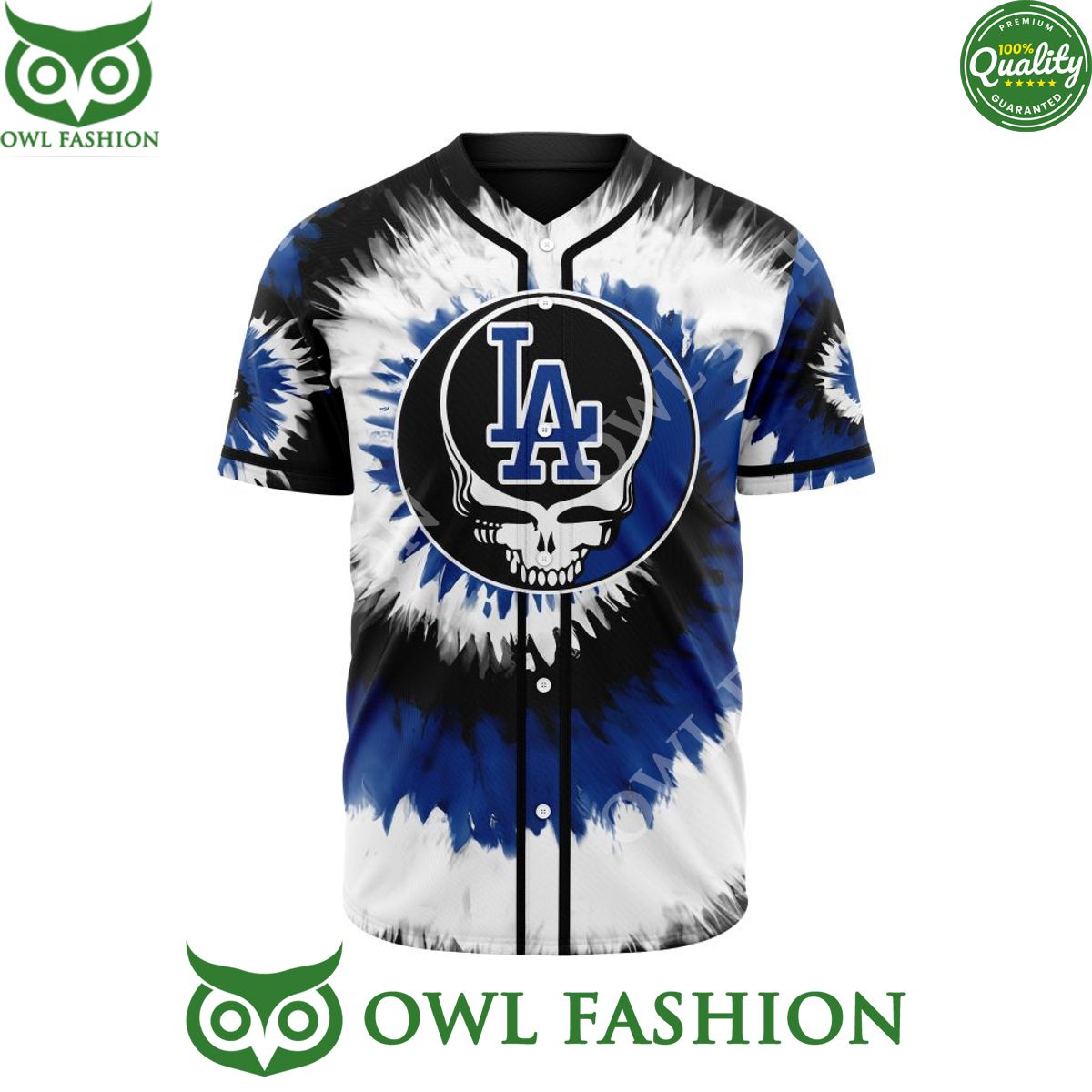 Los Angeles Dodgers MLB Grateful Dead Limited Baseball Jersey shirt baseball jersey product view 1