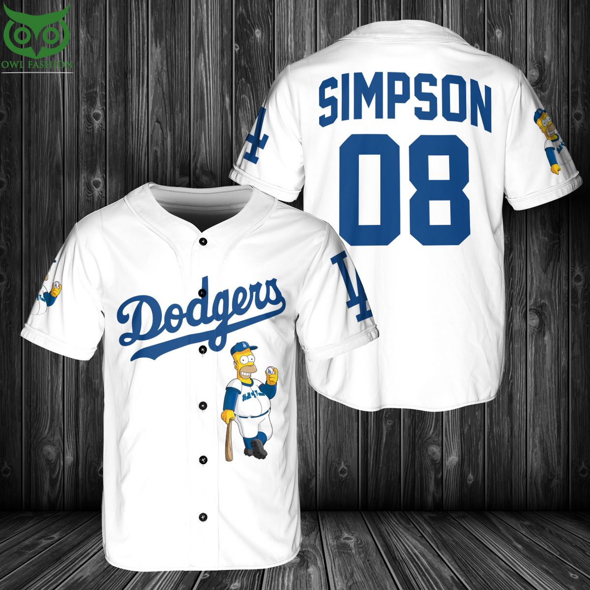 Los Angeles Dodgers MLB Simpson Baseball Jersey baseball jersey product view 1