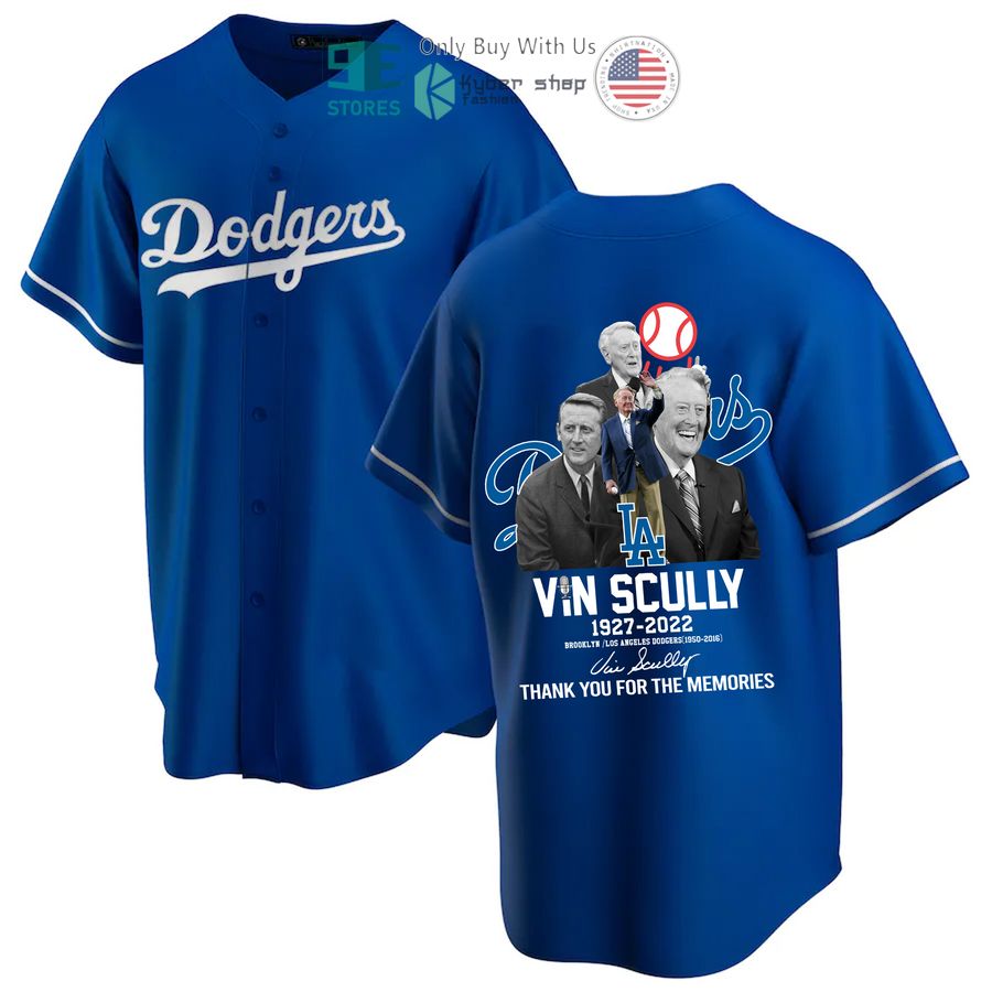 BEST Los Angeles Dodgers Vin Scully Baseball Jersey baseball jersey product view 1