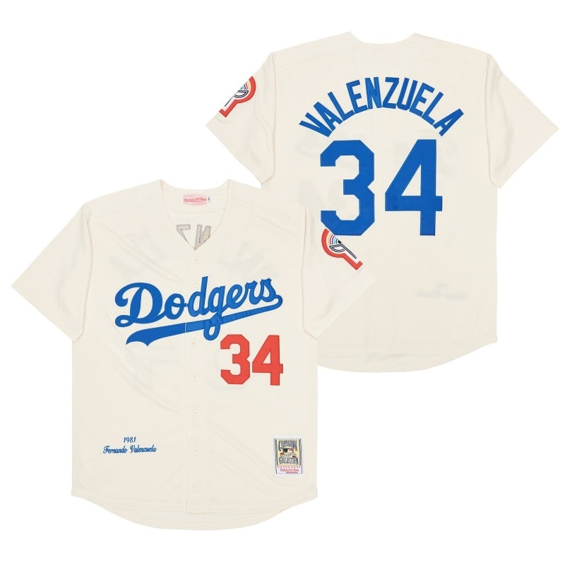 los angeles dodgers #34 fernando valenzuela Style 4 Baseball Jersey baseball jersey product view 1