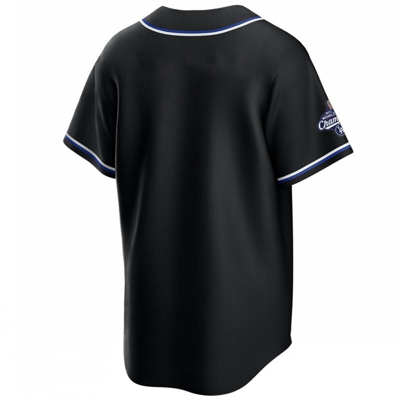 los angeles dodgers black lights out 2025 world series champions jersey Style 1 Baseball Jersey baseball jersey product view 1