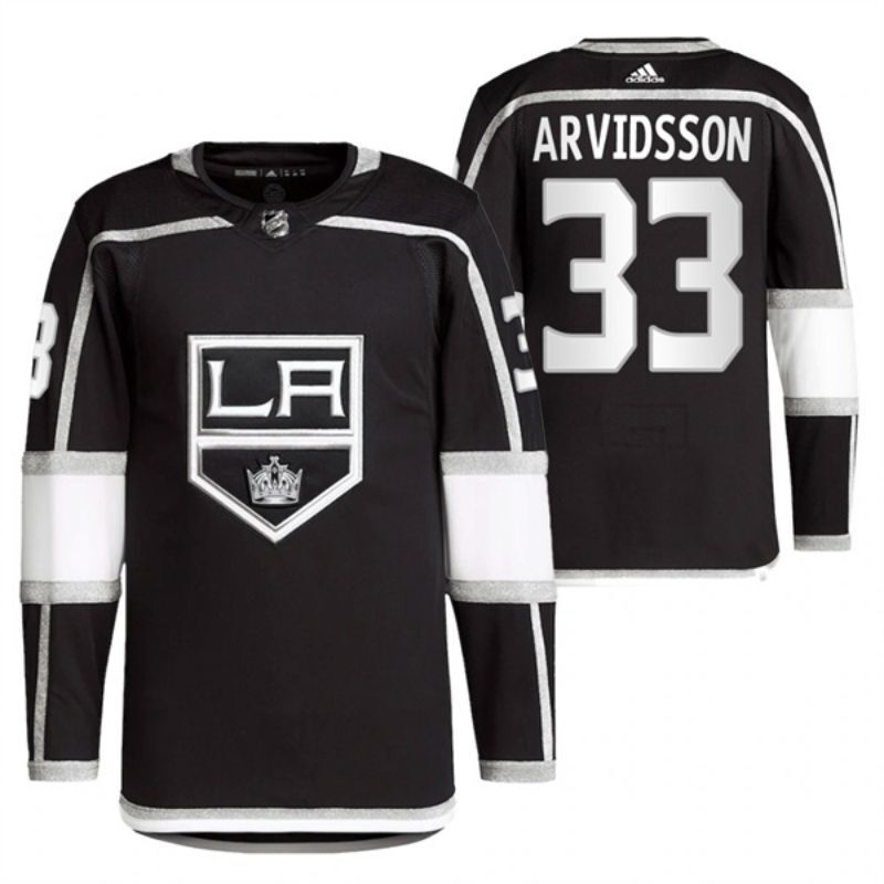 los angeles kings #33 viktor arvidsson black Hockey Jersey hockey jersey product view 1