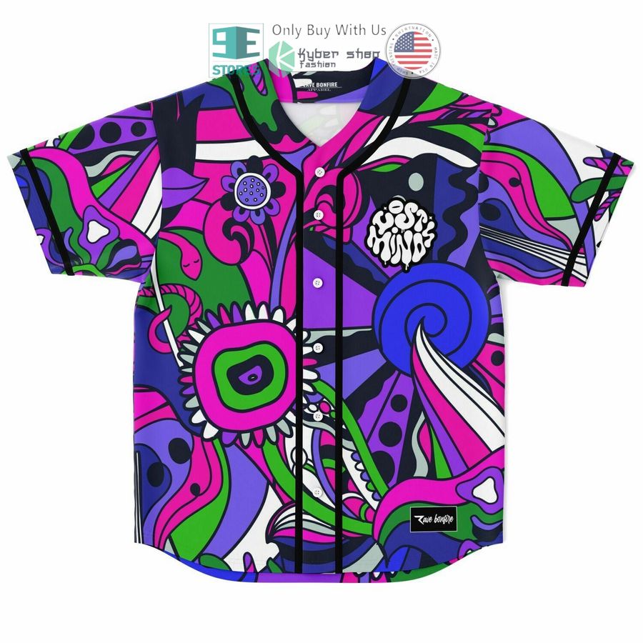 BEST Lost Minds trippy Baseball Jersey baseball jersey product view 1