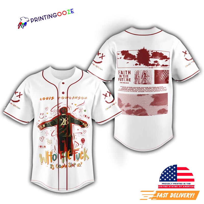 Louis Tomlinson 2023 World Tour Baseball Jersey baseball jersey product view 1