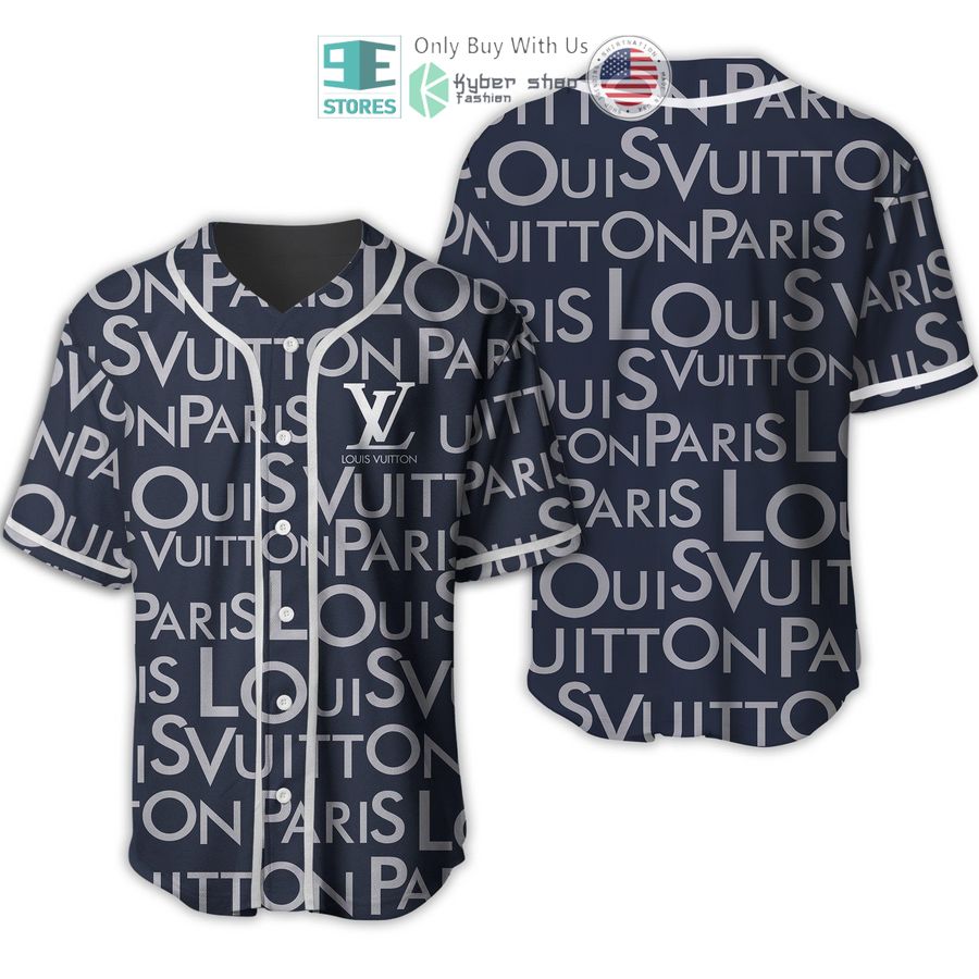 BEST Louis Vuittion Blue Baseball Jersey baseball jersey product view 1