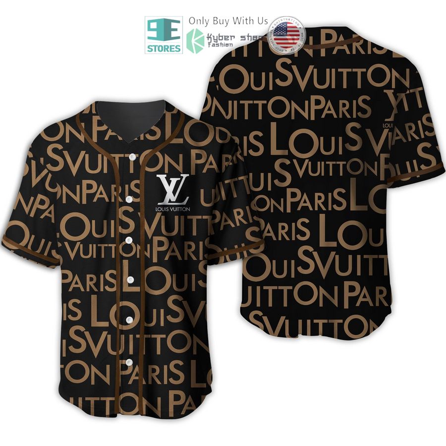 BEST Louis Vuittion Paris Black brown Baseball Jersey baseball jersey product view 1