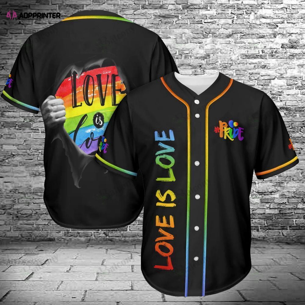 Love is Love LGBT Baseball Jersey – Stylish Baseball Tee for All Genders baseball jersey product view 1
