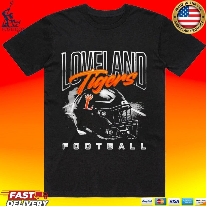 Loveland Tigers Helmet Football T-shirt Unisex T-shirt, Sweatshirt, Hoodie, Long Sleeve Tee - T-Shirt, Sweatshirt, Hoodie