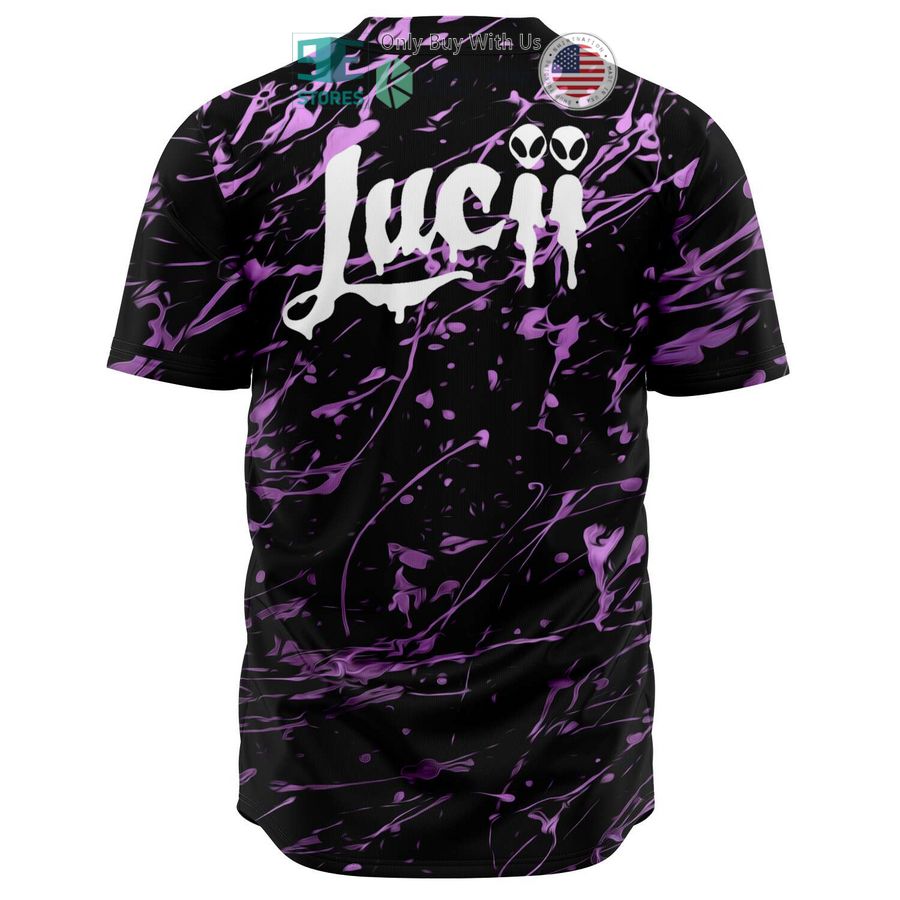 BEST Lucii paint black pink Baseball Jersey baseball jersey product view 1