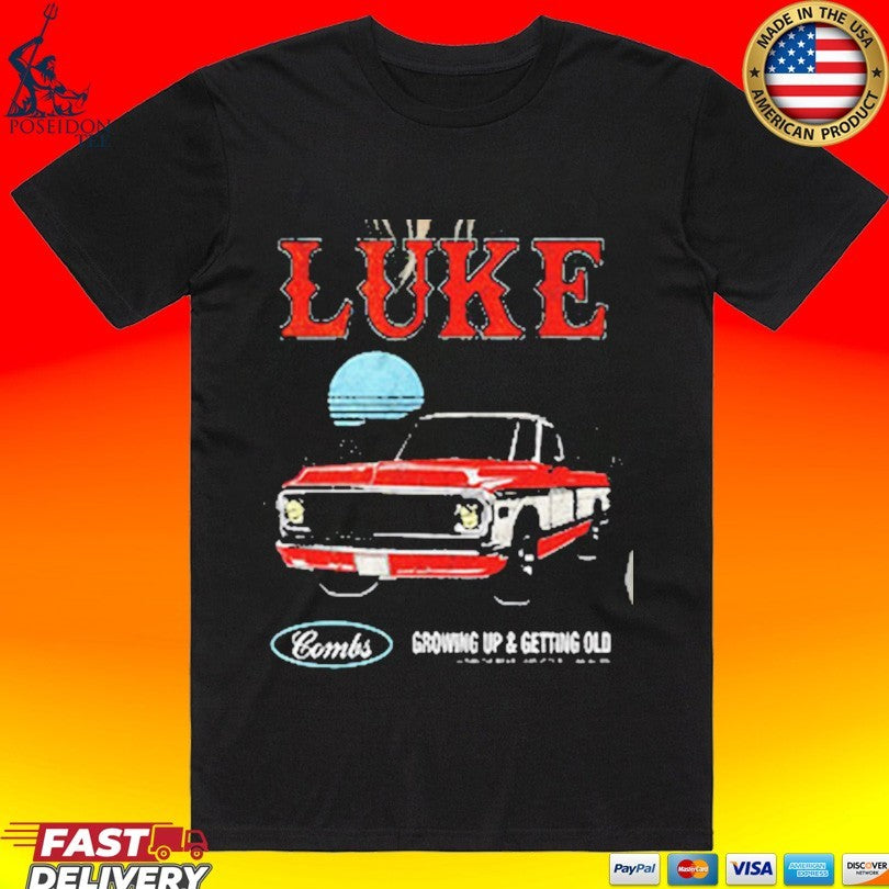 Luke Combs Growing Up Getting Out 2026 T-shirt Unisex T-shirt, Sweatshirt, Hoodie, Long Sleeve Tee - T-Shirt, Sweatshirt, Hoodie