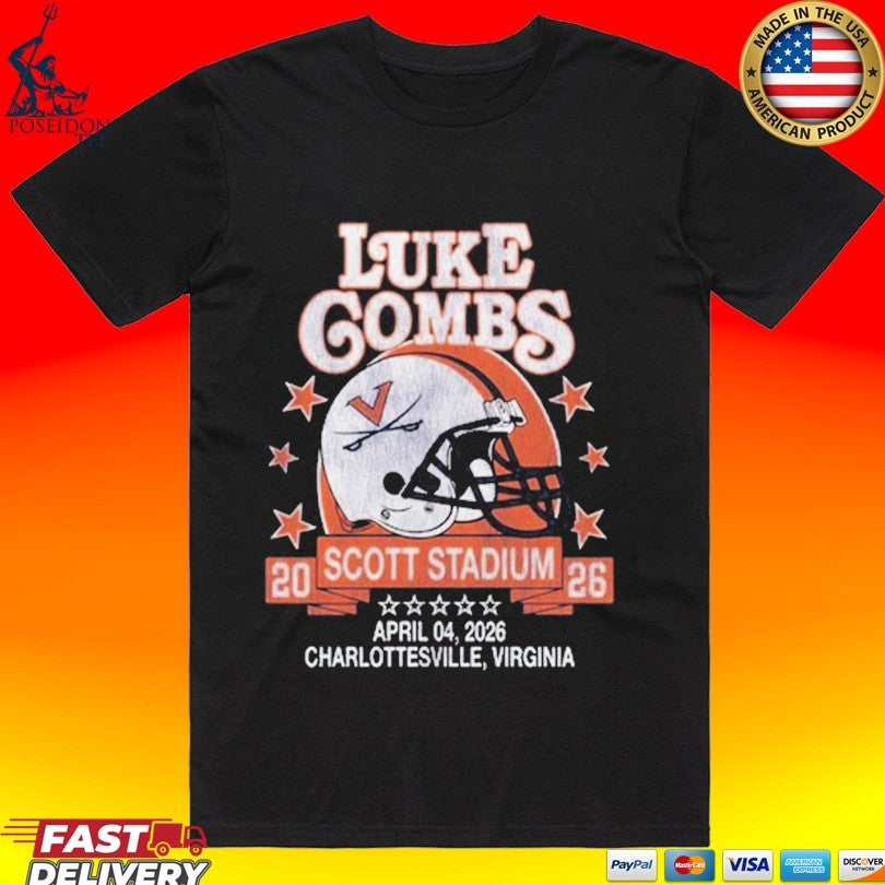 Luke Combs My Kinda Saturday Night Tour At Scott Stadium In Charlottesville T-shirt Unisex T-shirt, Sweatshirt, Hoodie, Long Sleeve Tee - T-Shirt, Sweatshirt, Hoodie