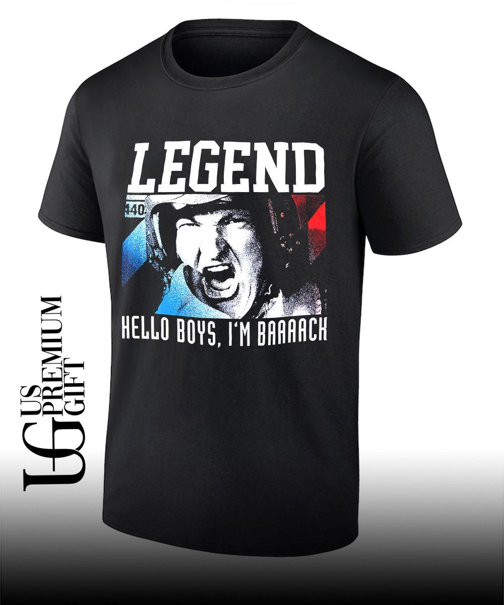 Russell Casse Legend Hello Boys Im Back shirt Unisex T-shirt, Sweatshirt, Hoodie, Long Sleeve Tee - T-Shirt, Sweatshirt, Hoodie