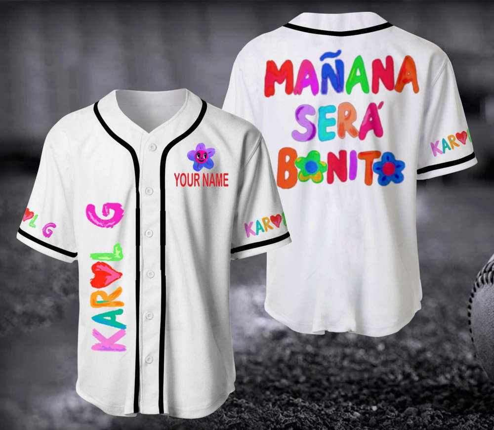Maana Sera Bonito - Karol G Baseball Jersey Shirt - lylyprint.com baseball jersey product view 3