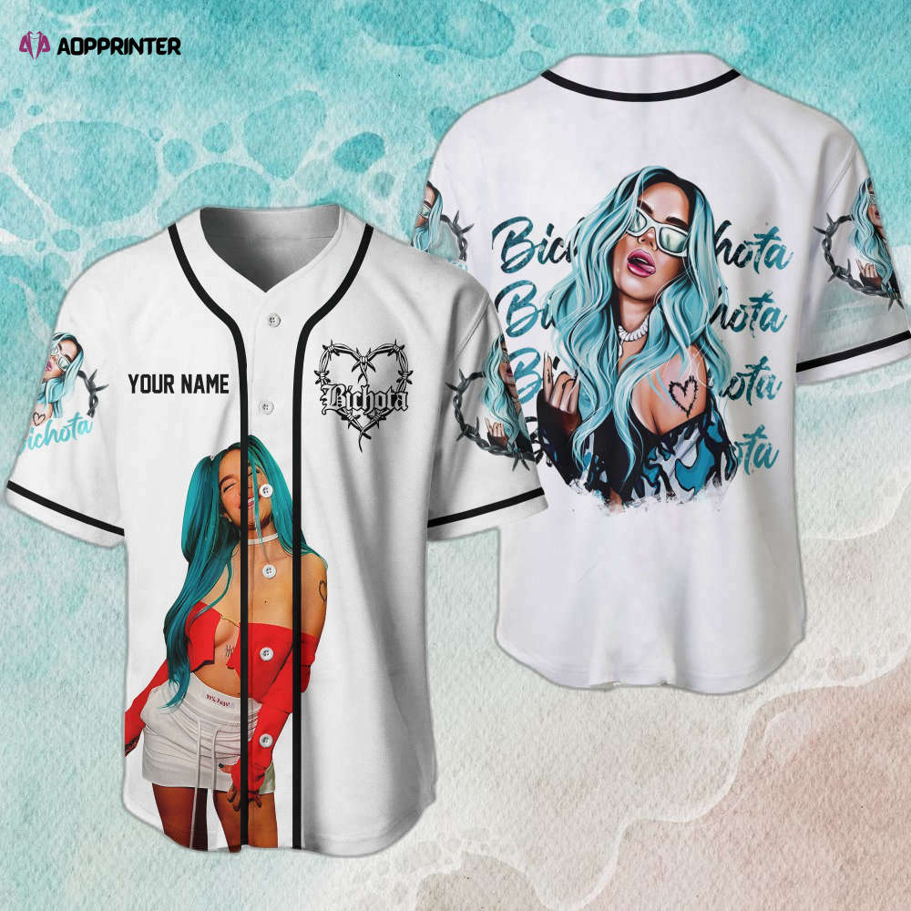 Maana Sera Bonito & La Bichota Jersey: Karol G Merch & New Album – Music Custom Baseball Jersey baseball jersey product view 1
