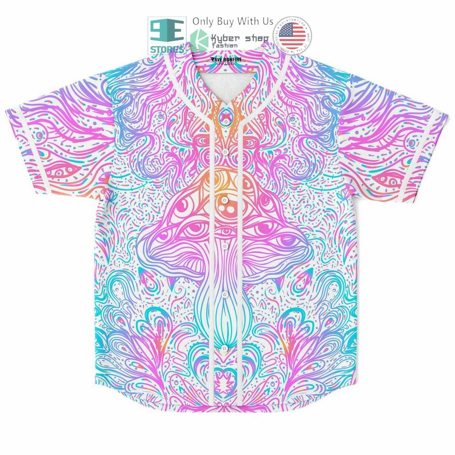 BEST Magic mushroom psychedelic art Baseball Jersey baseball jersey product view 1