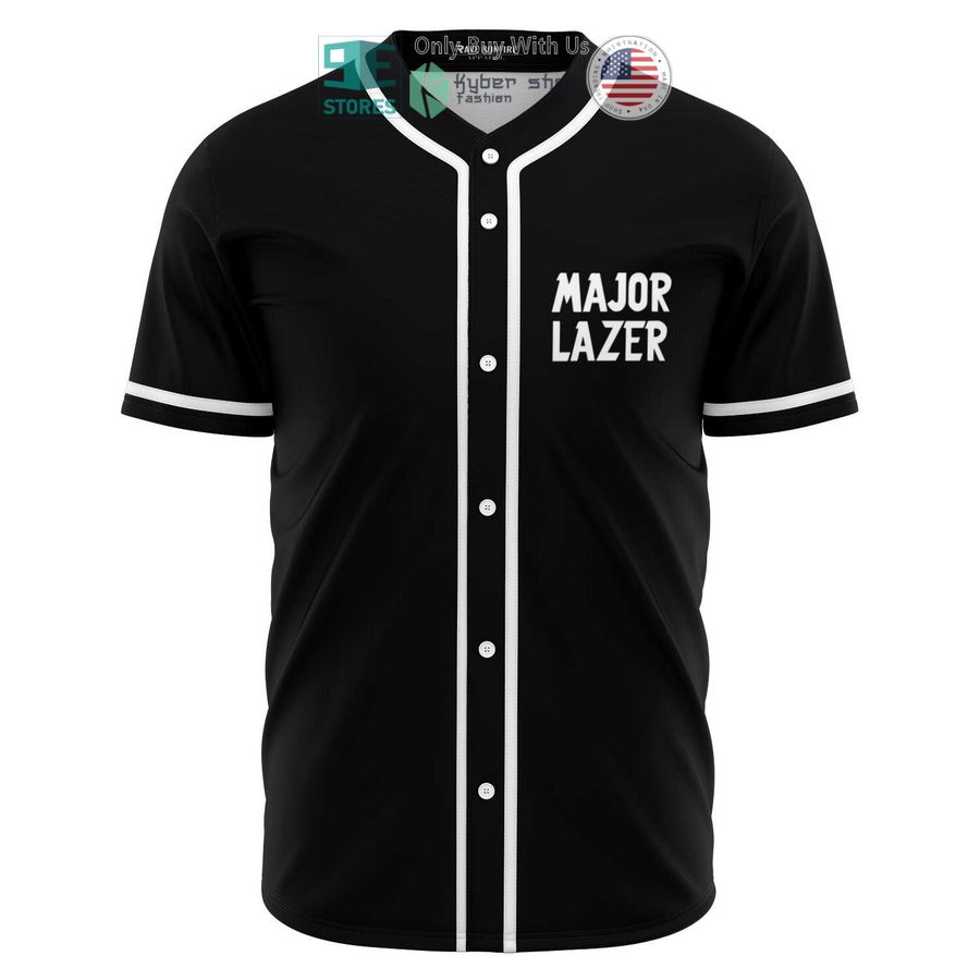 BEST Major Lazer edm black Baseball Jersey baseball jersey product view 1