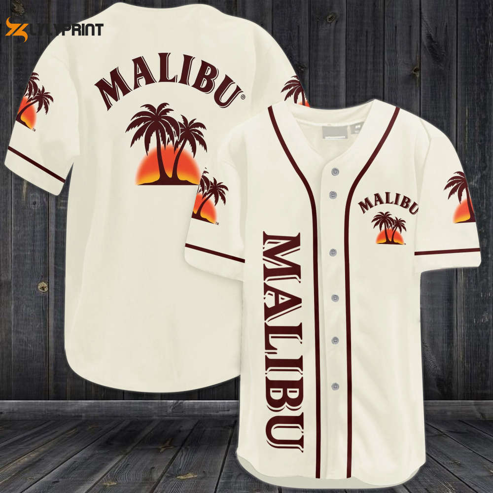 Malibu Baseball Jersey - lylyprint.com baseball jersey product view 1