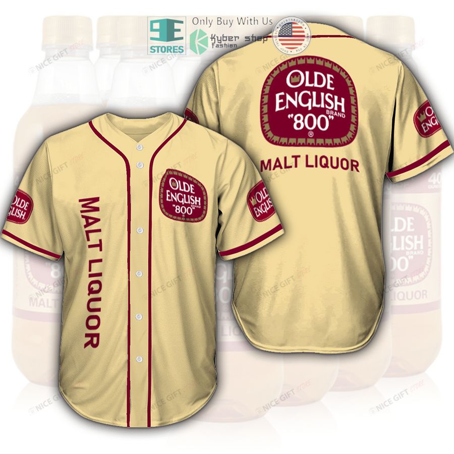 BEST Malt Liquor Olde English 800 logo Baseball Jersey baseball jersey product view 1