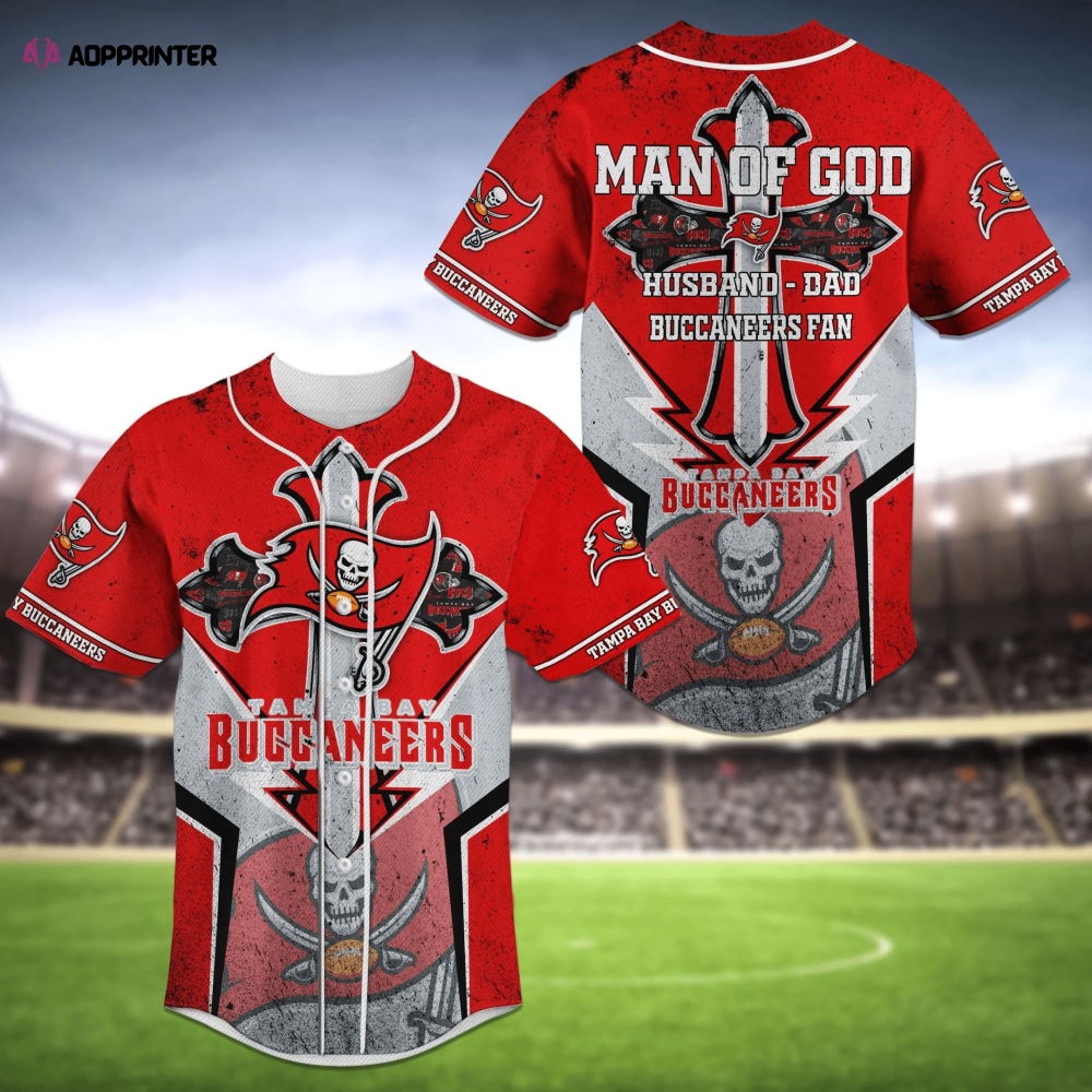 Man of God Tampa Bay Buccaneers Baseball Jersey Shirt baseball jersey product view 1