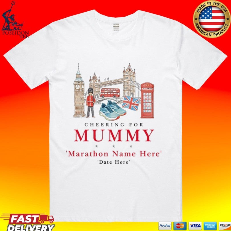 Marathon Supporters Cheering For Mummy Personalized T-shirt Unisex T-shirt, Sweatshirt, Hoodie, Long Sleeve Tee - T-Shirt, Sweatshirt, Hoodie