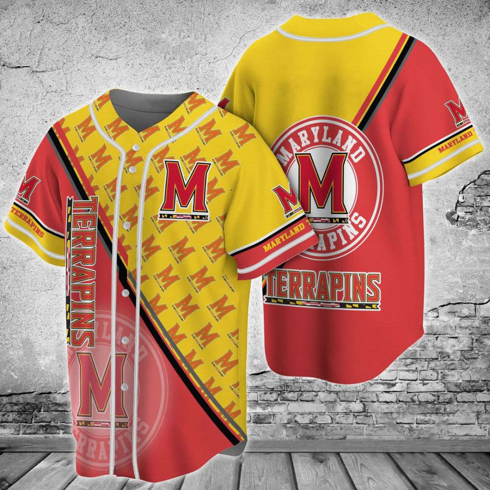 Maryland Terrapins Baseball Jersey Gift For Men Women - lylyprint.com baseball jersey product view 2